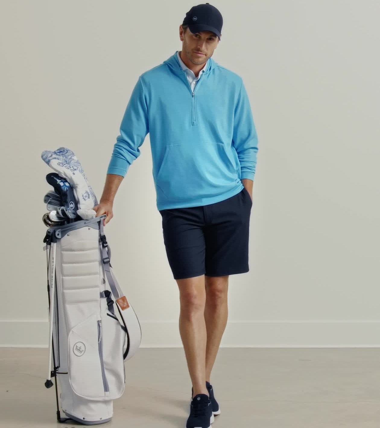 Grid Performance Half-Zip Hoodie | Men's Hoodies | Peter Millar Grid Performance Half-Zip Hoodie | Men's Hoodies | Peter Millar